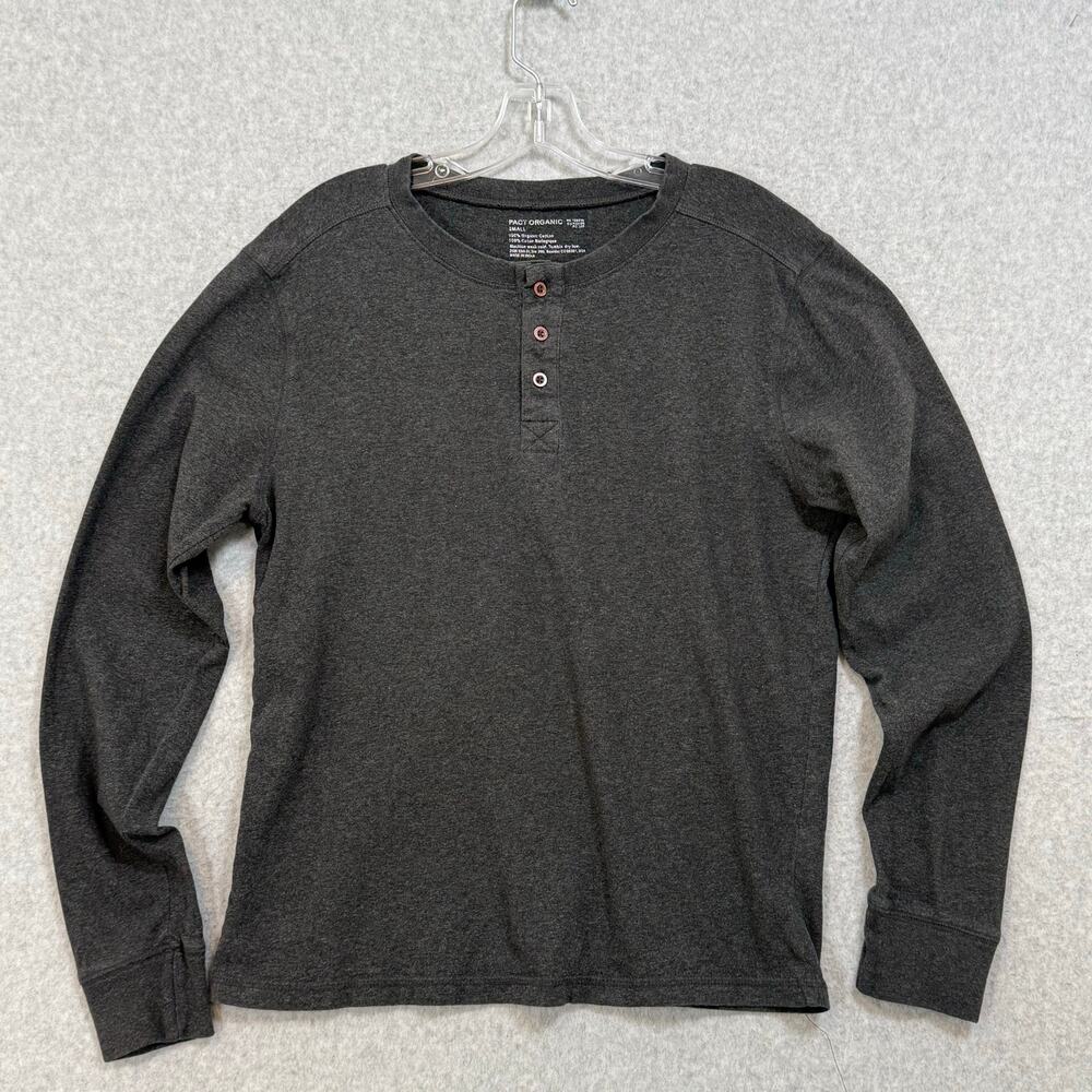 Pact Organic Henley Shirt Size S Long Sleeve‎ Casual Sustainable Basic Everyday